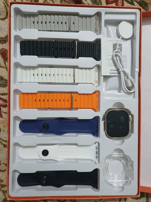 Smart Watch Utra 🤩 | 7 in 1 Straps 🤩 | Waterproof with Wireless Charging 🤩