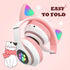 Wireless Cat Ear Headphones With Mic Bluetooth